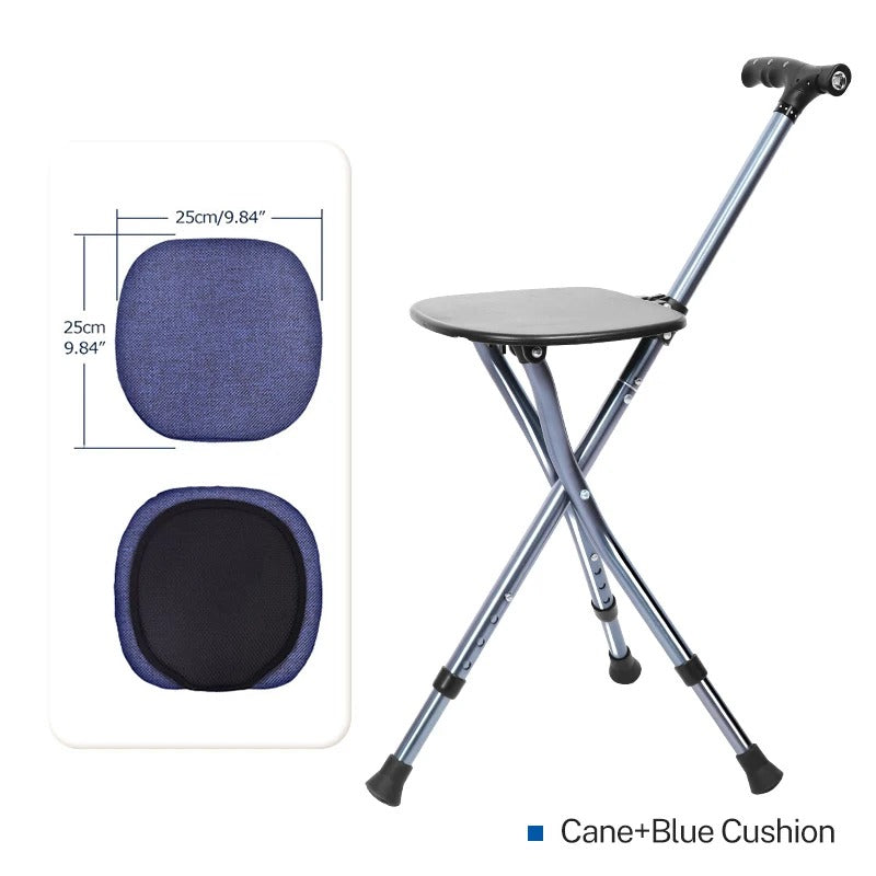 Bastón con Asiento Plegable