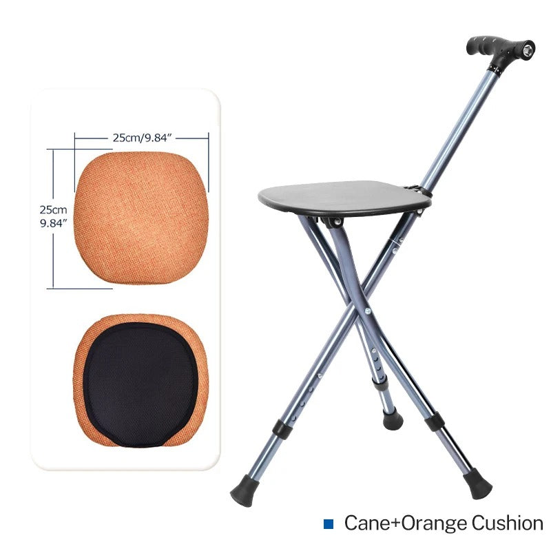 Bastón con Asiento Plegable