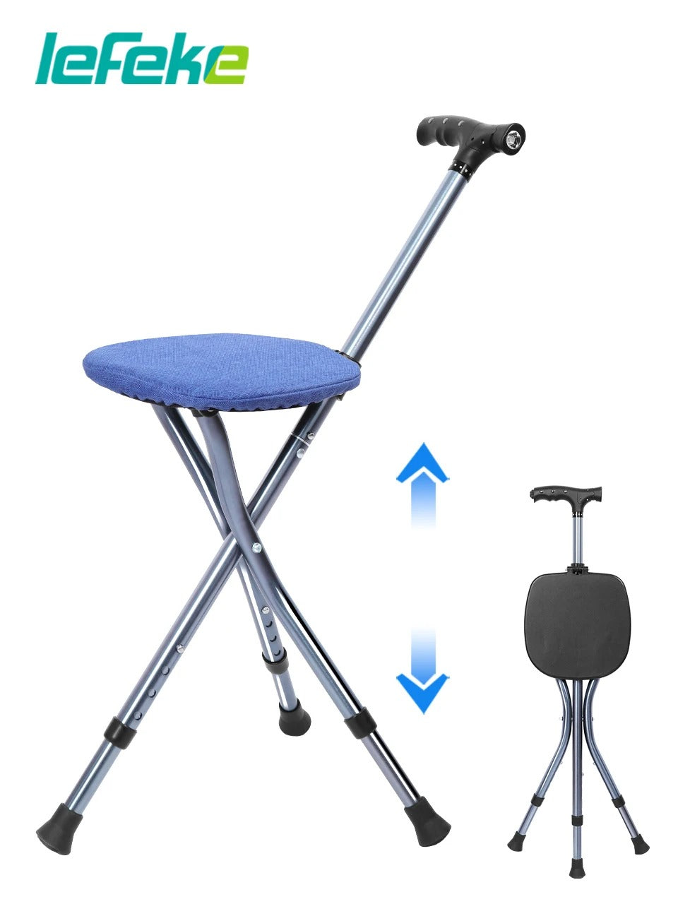 Bastón con Asiento Plegable