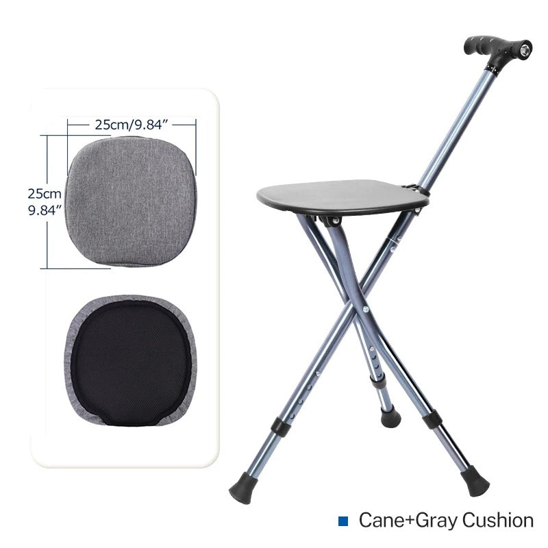Bastón con Asiento Plegable