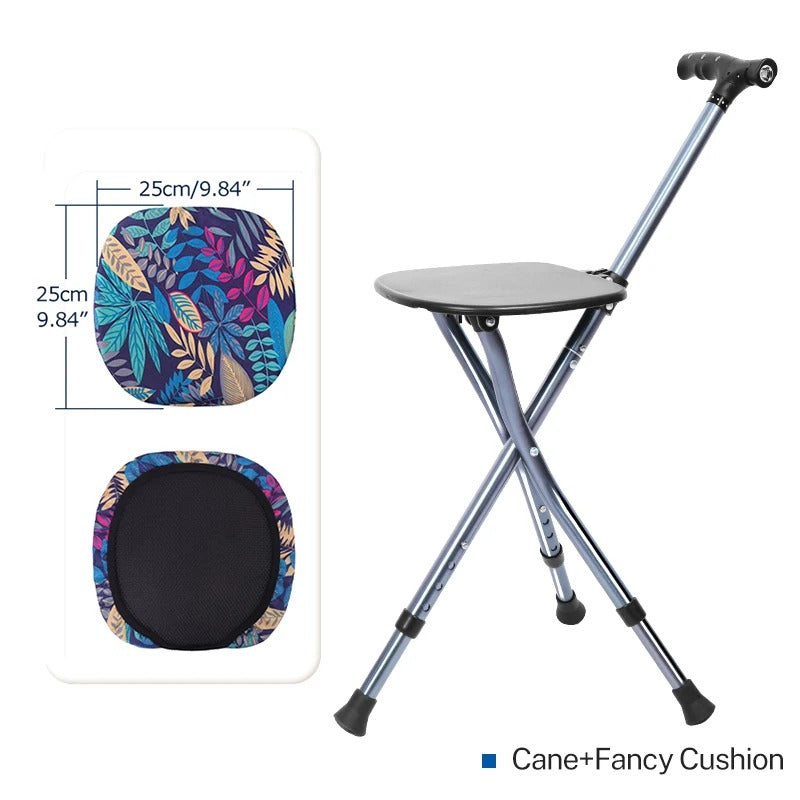 Bastón con Asiento Plegable